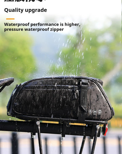 OFFBONDAGE Multifunctional Bicycle Saddlebag — Waterproof Reflective Top Tube Rack Bag, Handheld Large Capacity Adjustable Bike Bag