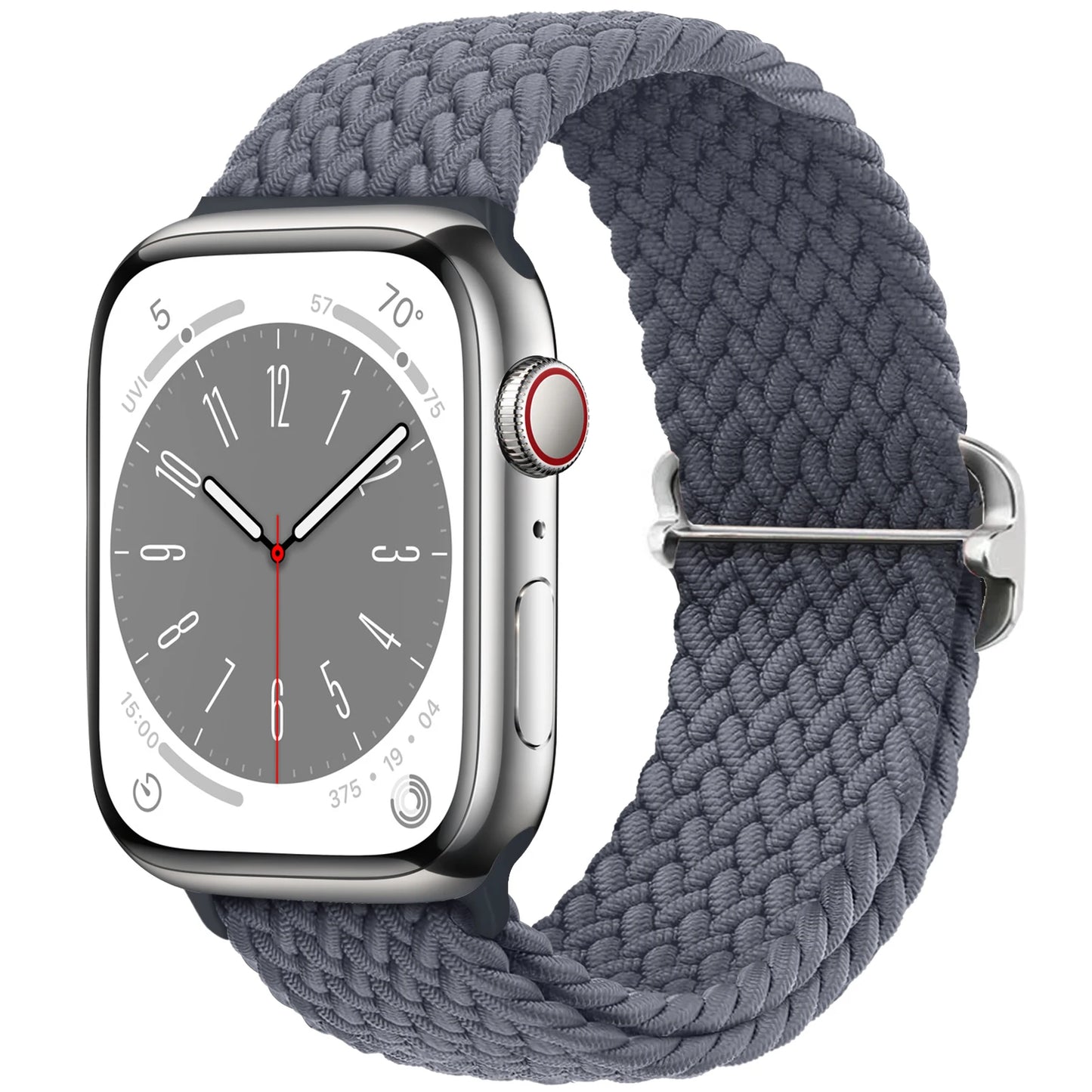 Braided Solo Loop Apple Watch Band – Stretch Nylon Bracelet Strap for Series SE, 6–11 & Ultra 2 (40mm–49mm) Adjustable Correa