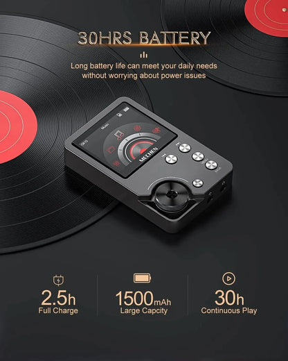 MECHEN M30 Lossless MP3 Player - HiFi Sound, 64GB Memory Card, Expandable Up to 256GB