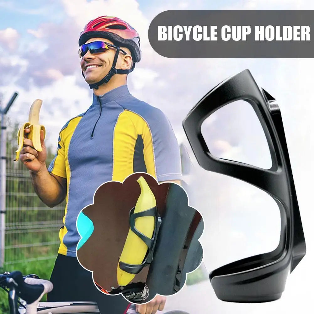 Bicycle Banana Cup Holder - MTB Road Bike Bottle Rack Cage Motorcycle Bottle Stand Black A5D3
