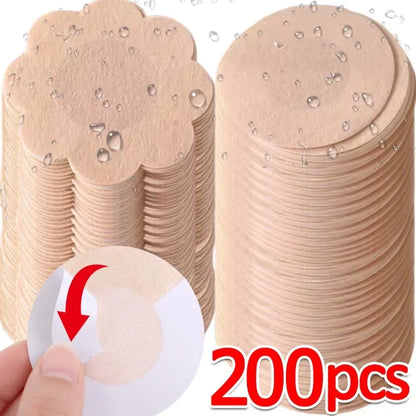 Invisible Nipple Cover Stickers - Self-Adhesive Breast Lift Tape and Disposable Bra Pasties for Women
