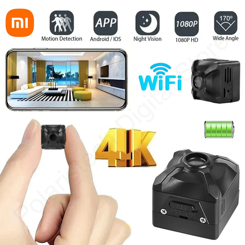 Xiaomi X5 Mini 1080P Wireless WiFi Camera – Portable IP/AP Remote Monitor with Motion Detection & Rechargeable Battery for Home