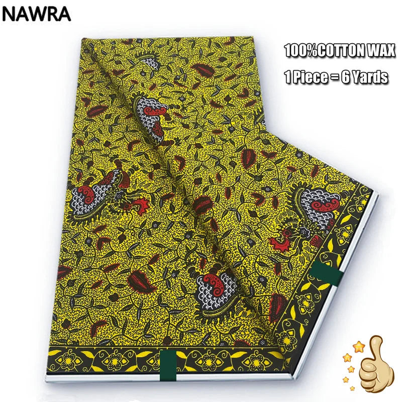 100% Cotton African Wax Print Fabric - High Quality Original Real Wax Ankara Batik Pagne Nigeria Style Sewing Fabric
