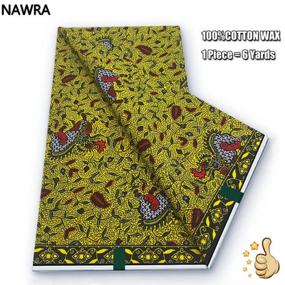 100% Cotton African Wax Print Fabric - High Quality Original Real Wax Ankara Batik Pagne Nigeria Style Sewing Fabric