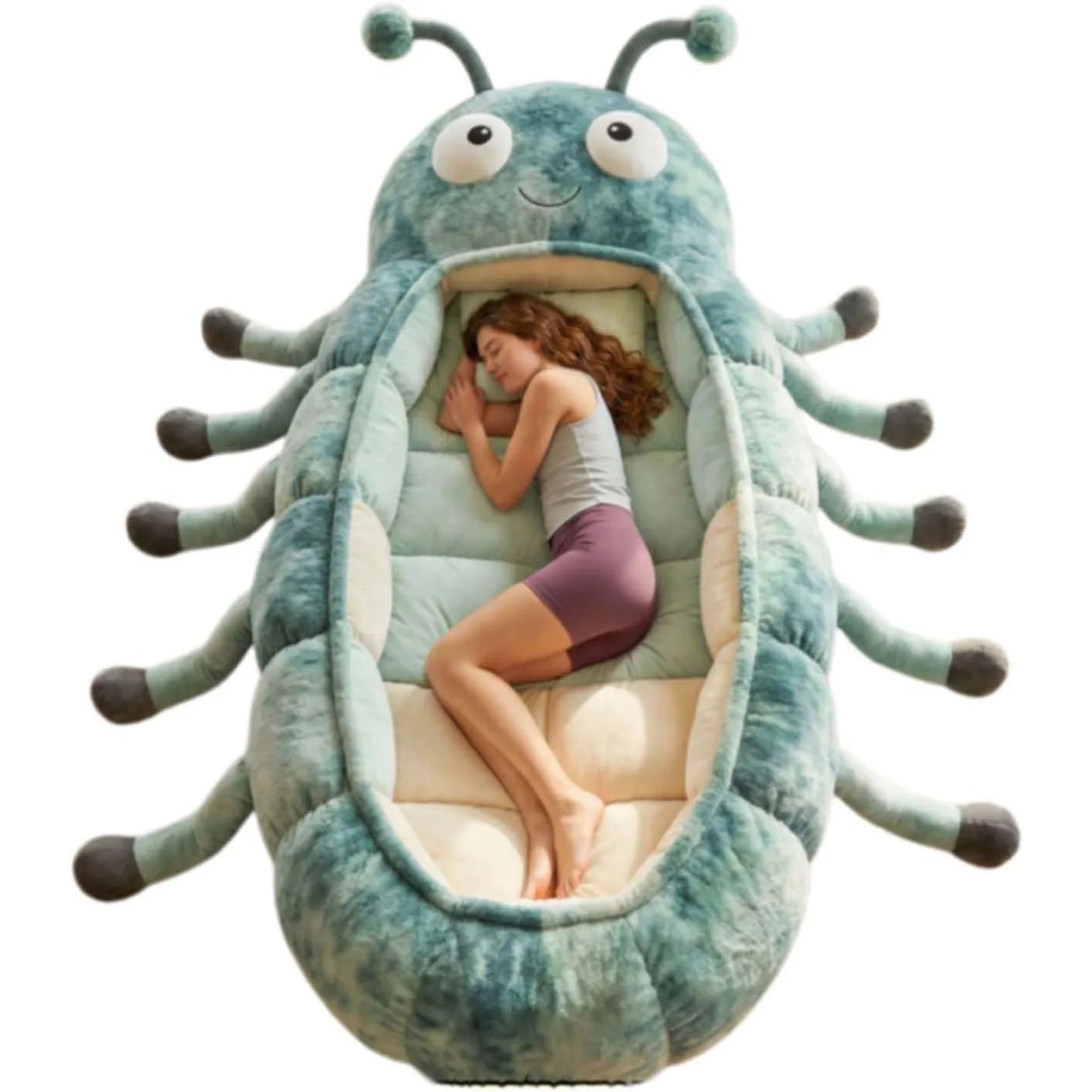 Hugging Caterpillar Sleeping Bag - Cozy Snuggle Design for Kids & Adults