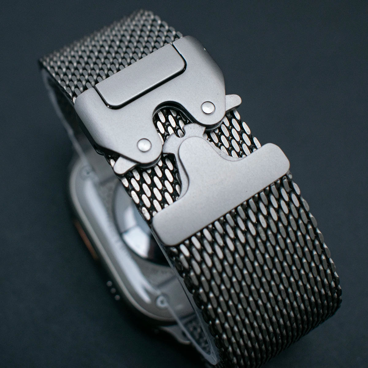 Titanium Band for Apple Watch Ultra 2 (49mm) – Milanese Loop Strap for Series 10/9/8/7/6/5 with Secure Parachute Buckle