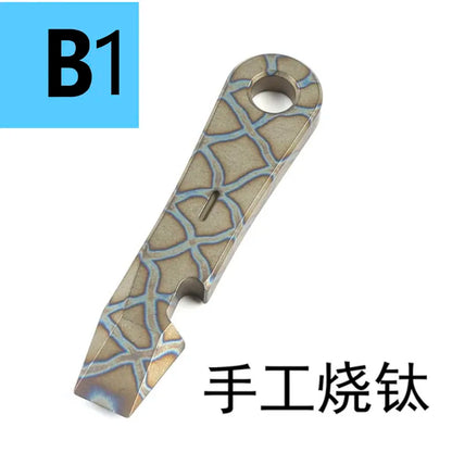 Titanium Alloy Multifunction EDC Tool – Wrench, Pry Bar, Bottle Opener & Screwdriver for Outdoor Use
