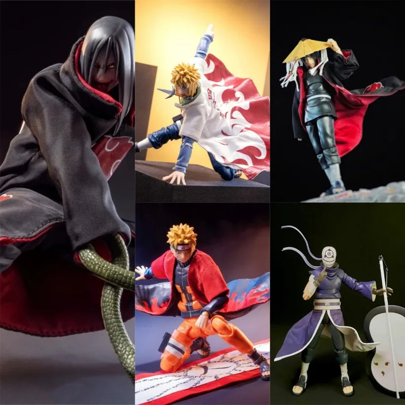 Naruto Anime Figure Accessories - 1/12 Scale Mini Robe, Skirt and Bamboo Hat for SHF Action Figures