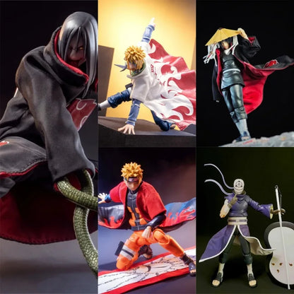 Naruto Anime Figure Accessories - 1/12 Scale Mini Robe, Skirt and Bamboo Hat for SHF Action Figures