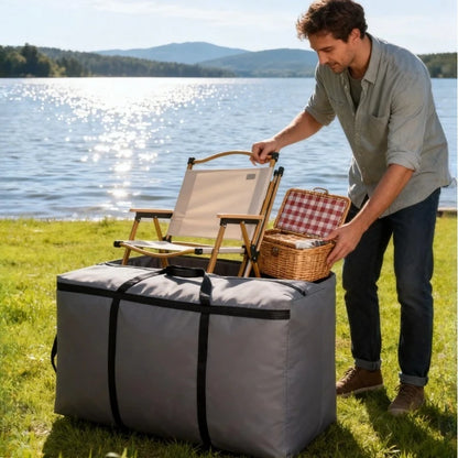 2-Pack Heavy Duty Moving Bags - Extra Large Zipper Storage Totes with Handles for Clothes, Dorms & Moving