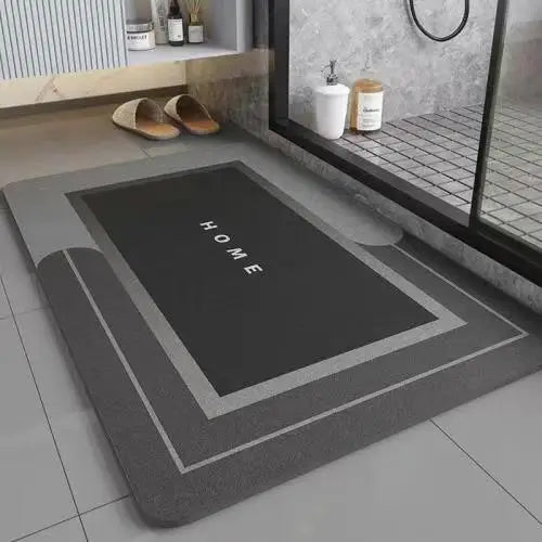 Bathroom Absorbent Floor Mat – Anti-Slip Diatomaceous Mud Quick-Dry Foot Rug for Toilet & Door, Anti-Fall Mat