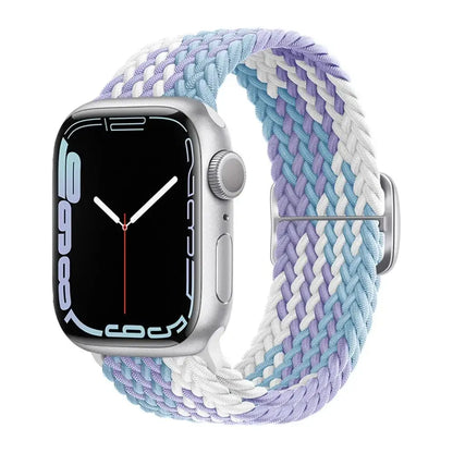 Braided Solo Loop Apple Watch Ultra Band – Elastic Nylon Adjustable Sport Bracelet Strap for iWatch SE, Series 3–9 (38mm–49mm)