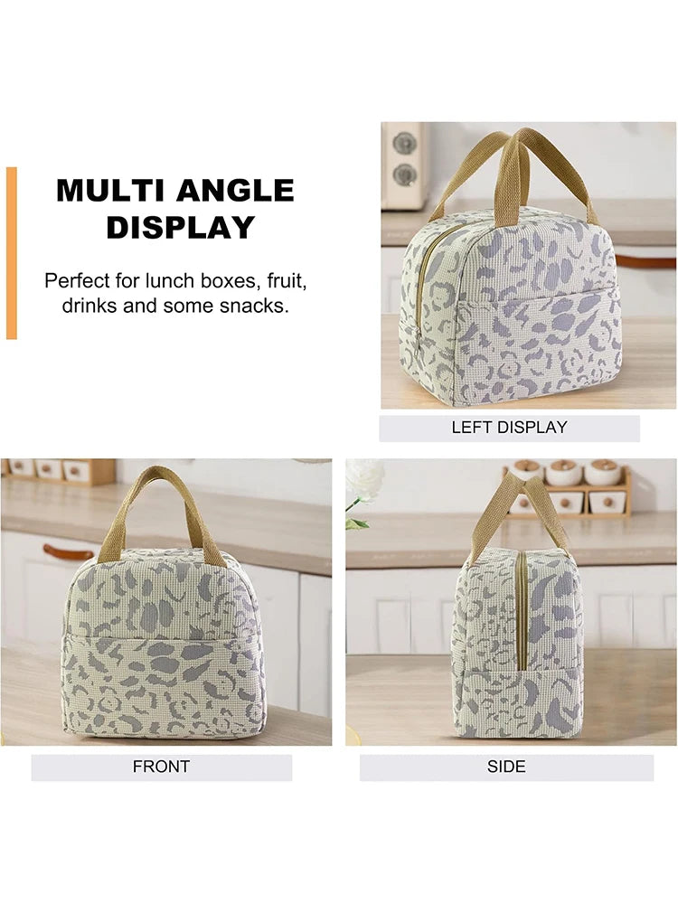 Ink Pattern Insulated Lunch Bag – Bento Box Picnic & Travel Cooler Tote