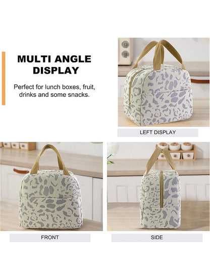 Ink Pattern Insulated Lunch Bag – Bento Box Picnic & Travel Cooler Tote