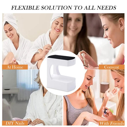 6-LED Mini Nail Drying Lamp - USB UV Gel Polish Curing Light for Manicure & Home or Travel Use