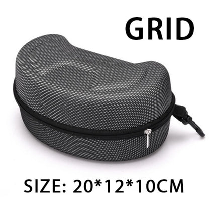 Portable EVA Ski Glasses Protector Case for Snowboard & Skiing Eyewear - Zipper Hard Box Holder (No Goggles)