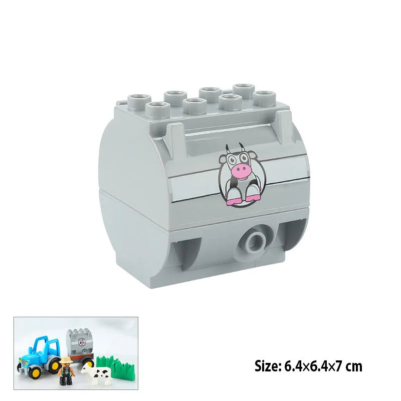 New Large Building Blocks Toys – Cartoon Princess Carriage, Car & Airplane Vehicle Models, Big Bricks Gift for Kids
