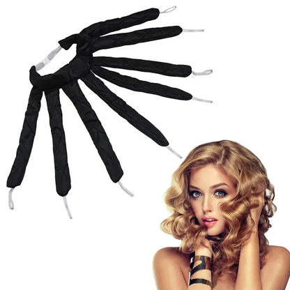Lazy Hair Curler Headband - Heatless Curling Rod Rollers for Soft Wave Formers, Silk Ribbon Design for No Heat Curls While Sleeping