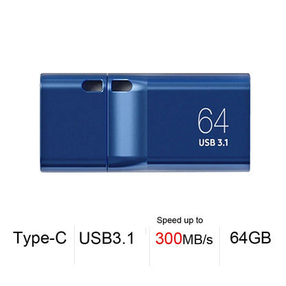 Samsung USB Type-C Flash Drive - USB 3.1 Pen Drive 64GB–256GB for PC, Notebook, Smartphone & Tablet