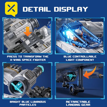TOYLINX 1271PCS Space Fighter Jet Building Blocks — DIY MOC Model Toy | Educational Birthday & Christmas Gift for Kids