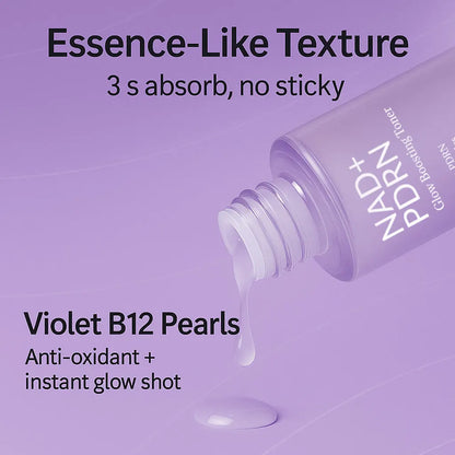 NAD+ PDRN Glow Boosting Toner - Hydrating Firming Essence for Dry Skin, Fine Lines & Skin Elasticity Care