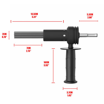 SDS Plus Deburring Tool - Detachable Handle Needle Deslagger for Rust Removal & Metal Edge Finishing