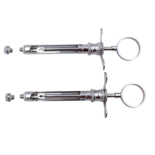 Dental Stainless Steel Syringe – Anesthesia Aspirating Injector Tool for Dentist Surgical Procedures