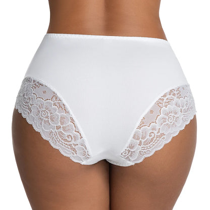 Women’s Plus Size High-Waist Lace Panties - Stretchy Breathable Briefs for Comfortable Everyday Wear
