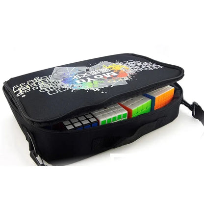 Qiyi Moyu Magic Cube Storage Bag - Professional Carry Case for 2x2 to 9x9 Speed Cubes, Puzzle Toys & Gifts