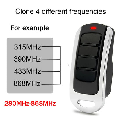 Universal Garage Door Remote Control | 433MHz-868MHz Rolling Code Duplicator | 4-Button Gate & Opener Transmitter