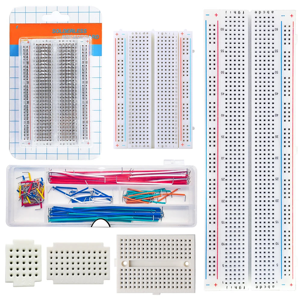 MB102 Breadboard Prototype Kit - 830/400/SYB-170/ZY-55 Hole Universal Test Board with Jumper Wires for Arduino Projects