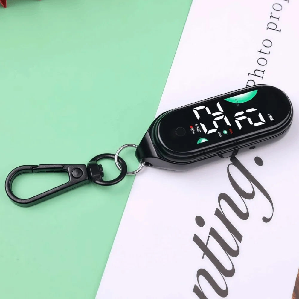 LED Digital Pocket Watch - Waterproof Hanging Carabiner Watch with Luminous Display for Kids & Adults