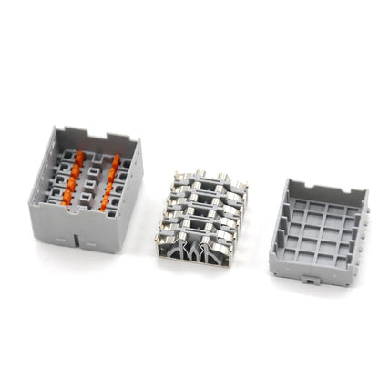 Compact Push-In Wire Connector Terminal Block – Fixed Modular Multi-Link Splicing 1-In Multiple-Out Lighting Connector 225 Series