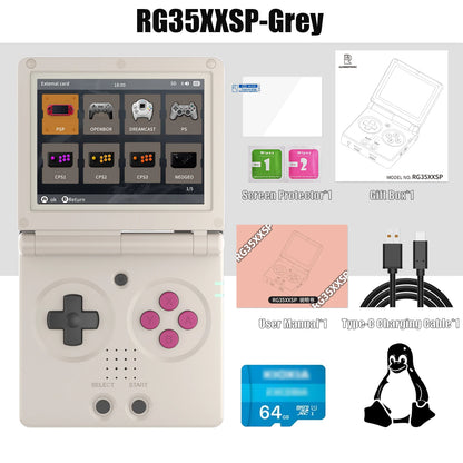 ANBERNIC RG35XXSP Retro Handheld Game Console – 3.5'' IPS Screen, 3300mAh Battery, HDMI Out, Bluetooth 4.2, 5K Games