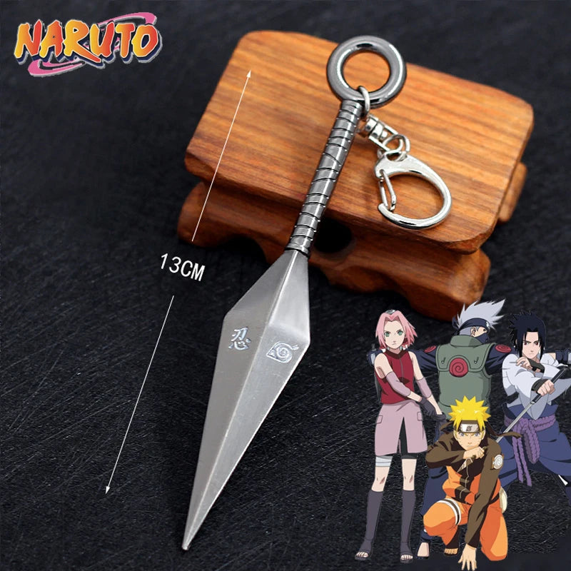 Anime Naruto Weapon Keychain Set – Metal Models of Asuma, Zabuza Sword, Kisame, Hidan, Minato Kunai & Flying Thunder God Cosplay Toys for Boys
