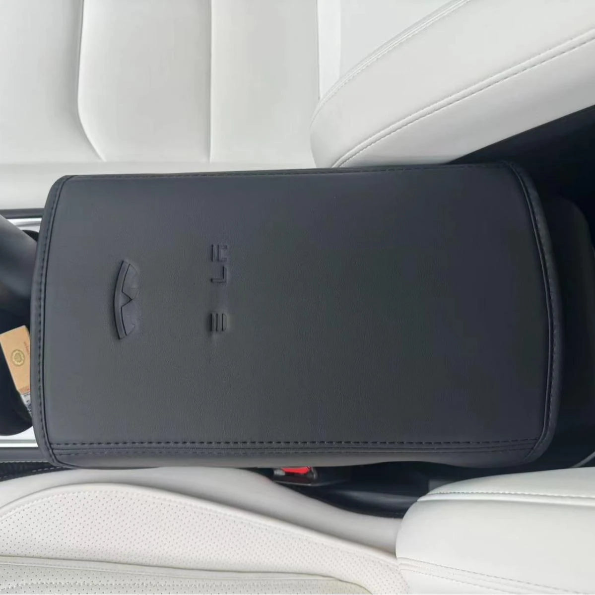 Tesla Model 3/Y 2017-2024 Armrest Cover – Leather Center Console Protector Interior Accessory