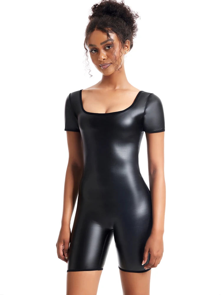 Women’s Body Shaper Bodysuit – U-Neck Sleeveless T-Shirt Vest, Waist Trainer, Corset & Tight Leggings Shapewear