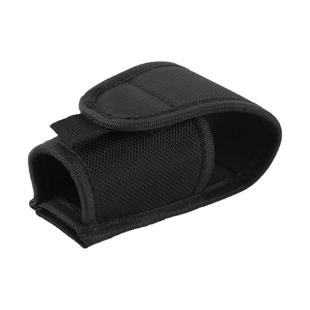 Tactical Flashlight Holster - Nylon MOLLE Torch Pouch with Waist Belt Pack for Hunting & Camping