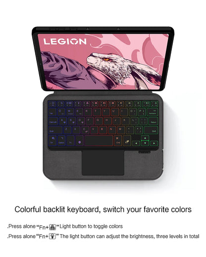 HUWEI Magic Keyboard Case for Lenovo LEGION Y700 2023 8.8" TB-320F 2nd Gen Tablet Cover with TouchPad & Backlit Keyboard