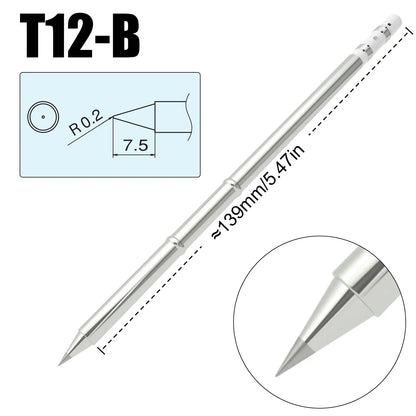 T12 Soldering Iron Tips - Universal Replacement Tips for Hakko FX951 FX-950 Welding Stations