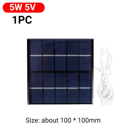 5W Mini Solar Panel 3V-12V - Polysilicon Solar Cell Module for Battery Charging, DIY Projects & Outdoor Devices