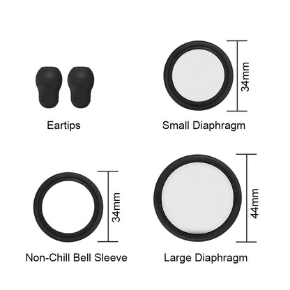 Stethoscope Replacement Kit – Eartips, Tunable Diaphragm & Rim Assembly for Littmann Classic III & Cardi 40016