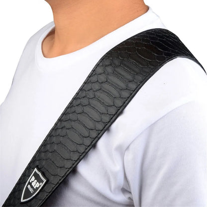 Vintage 2.5 Inch Guitar Strap - Adjustable Soft Embroidered Belt for Classical & Bass Guitars, Music Accessories