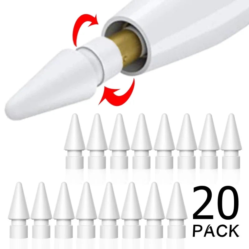 Replacement Pencil Tips for Apple Pencil 1st & 2nd Gen – Smooth Spare Nibs for iPad Pro Stylus