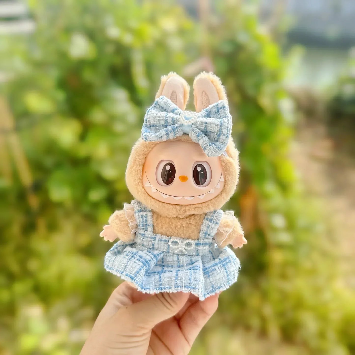 17cm Labubu Plush Doll Clothes - Kpop EXO Idol Outfit V1 V2 Black Dress Suit Accessories Gift