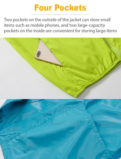 LNGXO Unisex Waterproof Hiking Jacket – Quick Dry Camping Windbreaker, Trekking, Fishing, Anti-UV Rain Coat for Men & Women