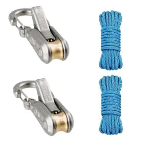 Rope Tying & Tensioning Tool - Heavy-Duty Retractable Buckle with Roller Tensioner for Camping & Outdoor Use