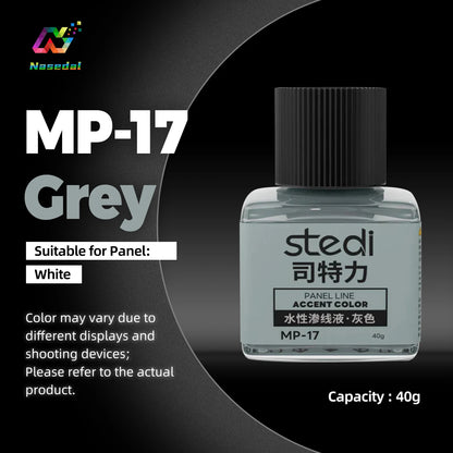 Stedi MP-10~MP-13 Weathering Acrylic Paint – 40g Gundam & Military Model Panel Line Painting Tool for DIY Hobby Crafts