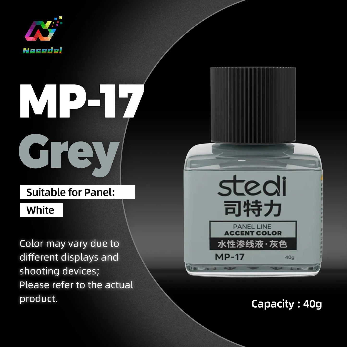 Stedi MP-07~MP-18 Weathering Acrylic Paint – 40g for Gundam & Military Models, Panel Lining DIY Craft Supplies