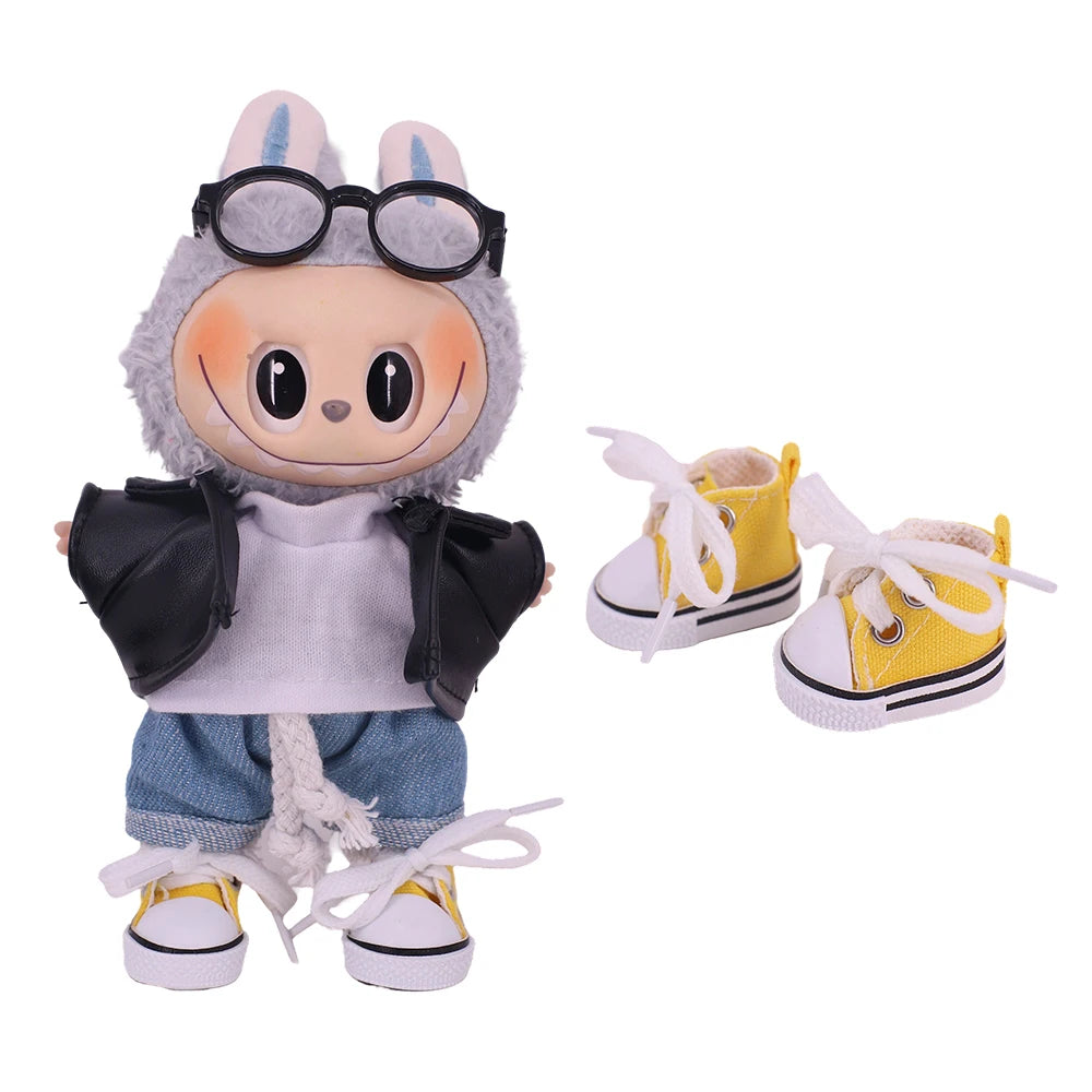 3.8cm Doll Shoes for 17cm Labubu Plush Doll – Accessories Gift for Girls